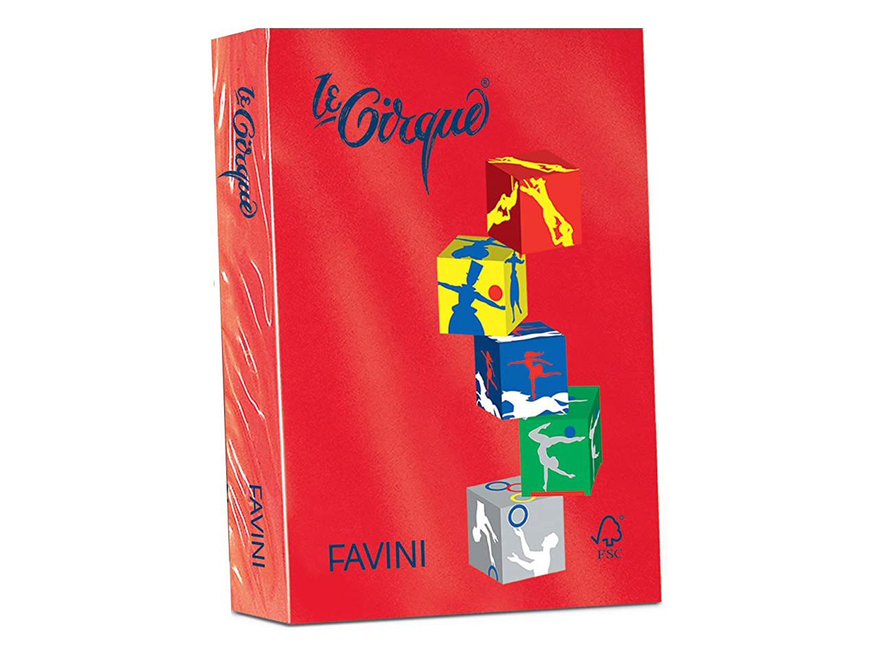 Risma fogli A4 Favini in colore rosso scarlatto 210x297mm 80gr