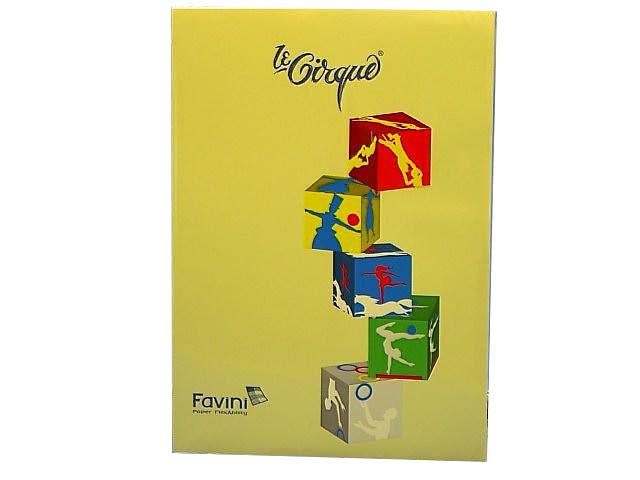 Risma fogli A4 Favini in colore giallo 210x297mm 80gr