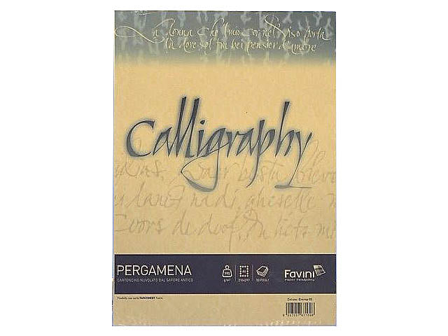 Foglio di pergamena Favini in carta crema 190gr A4