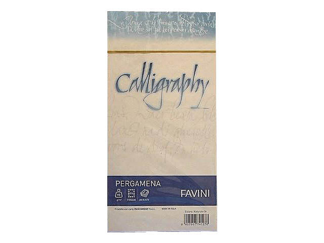 Busta per partecipazioni matrimonio Favini in carta naturale 90gr misura 11x22cm