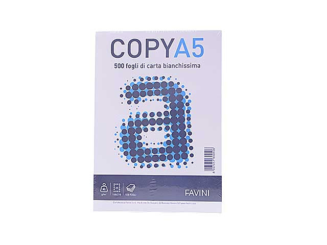 Risma fogli A5 Favini in colore bianco 148x210mm 80gr