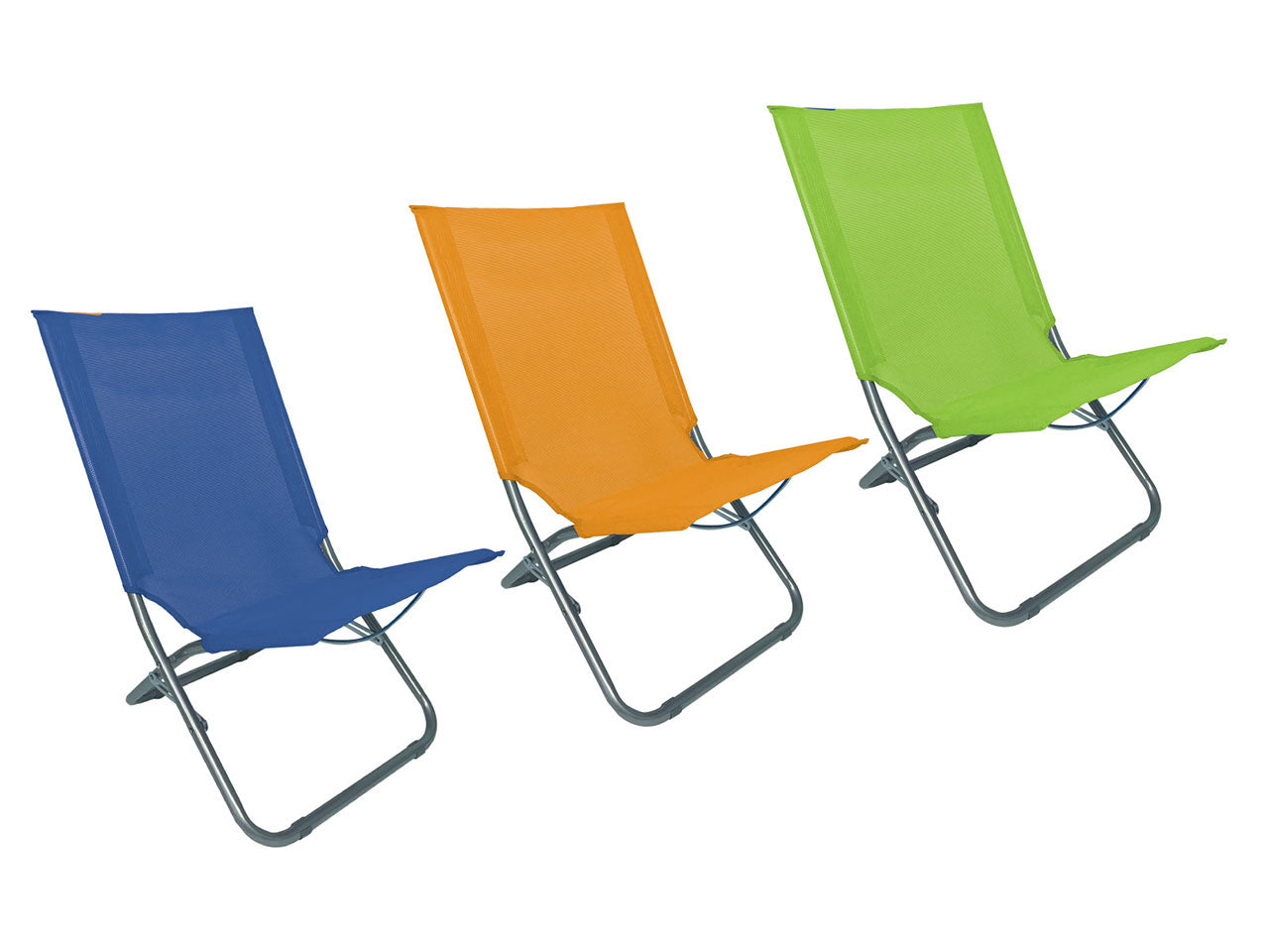 Sedia a sdraio in acciaio e poliestere 3 colori assortiti 42X63X75 cm - FDM Overseas