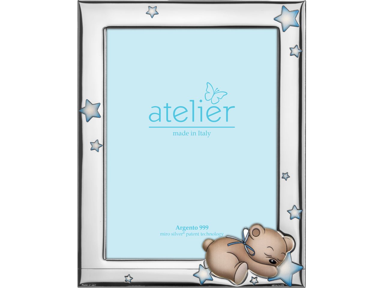 Portafoto orsetto 9x13cm celeste