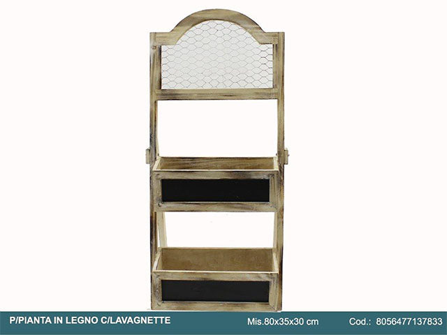 L.legno p.pianta c/lavagna 80x35x30cm