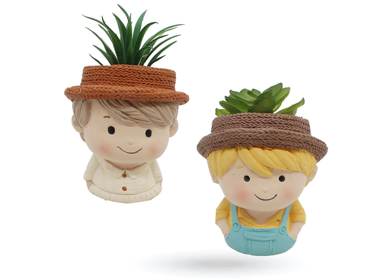 Vaso in ceramicacon piantina assortite