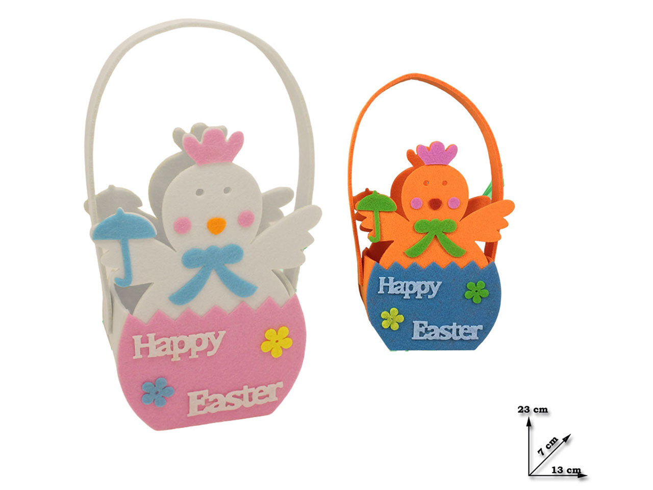 Cestino in feltro 13x7x23cm