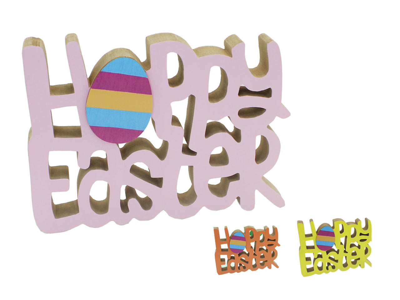 Scritta pasqua in legno 18x14cm