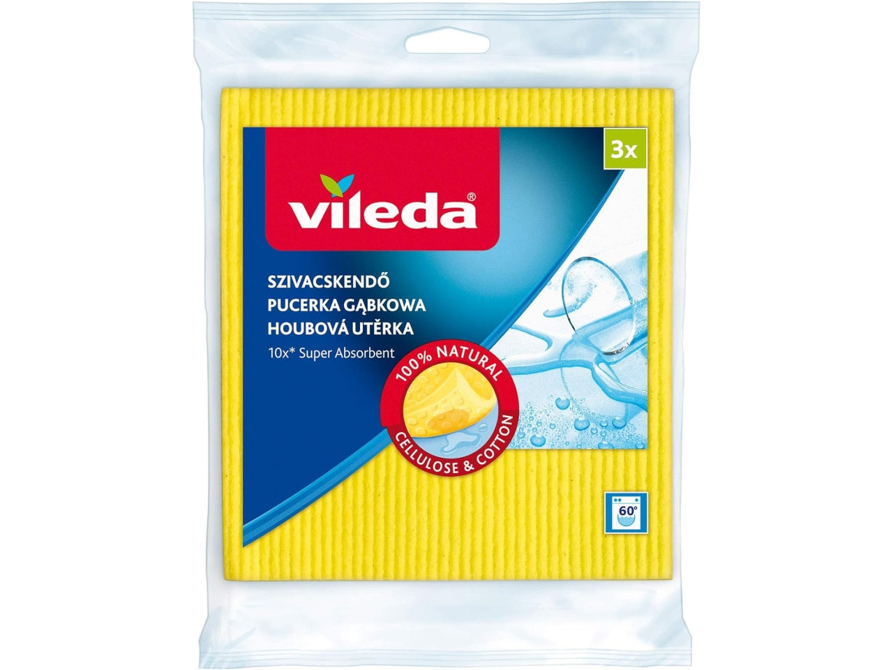 Vileda panno spugna 3 pezzi c+c vileda 0102093