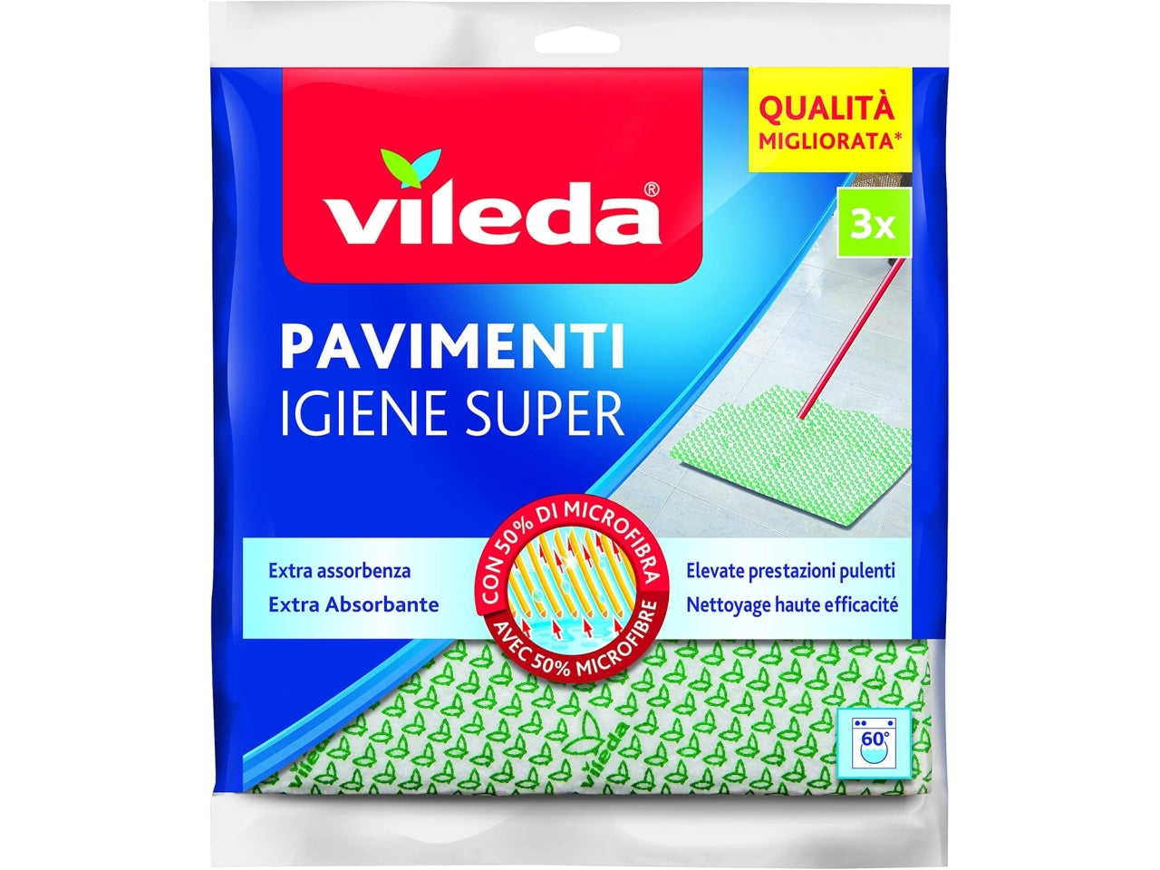 Vileda pavimenti igiene super 3 pezzi141312