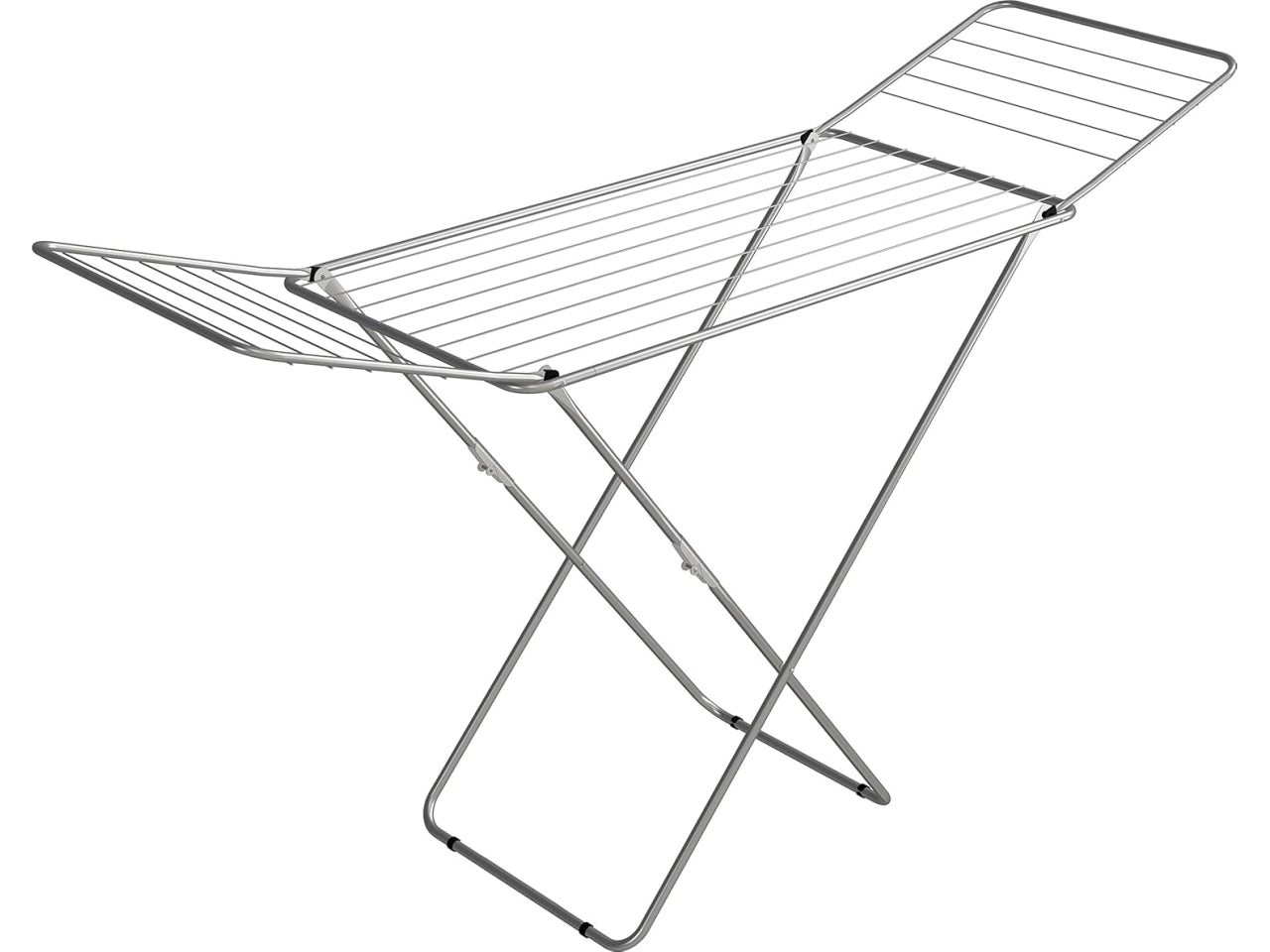 Stendibiancheria Jolly Da Pavimento, Stendino Con Piedi Antiscivolo, Spazio Stenditura 18 mt, Metallo, Per Interni, Acciaio 180 x 55 x 93 cm, 2.55 Kg - Gimi