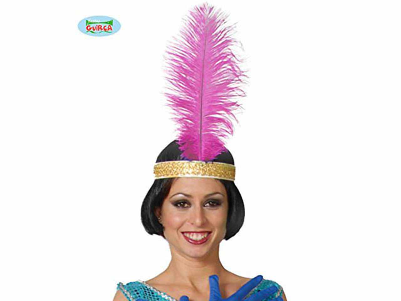 Piuma di struzzo grande 35-40cm colore rosa