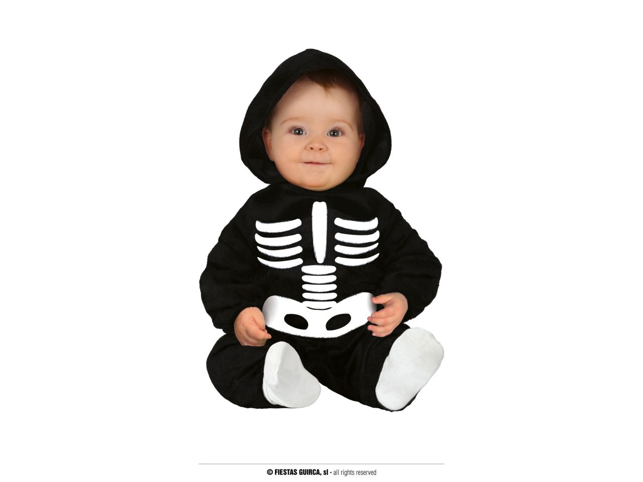Costume baby scheletro 12/18 mesi