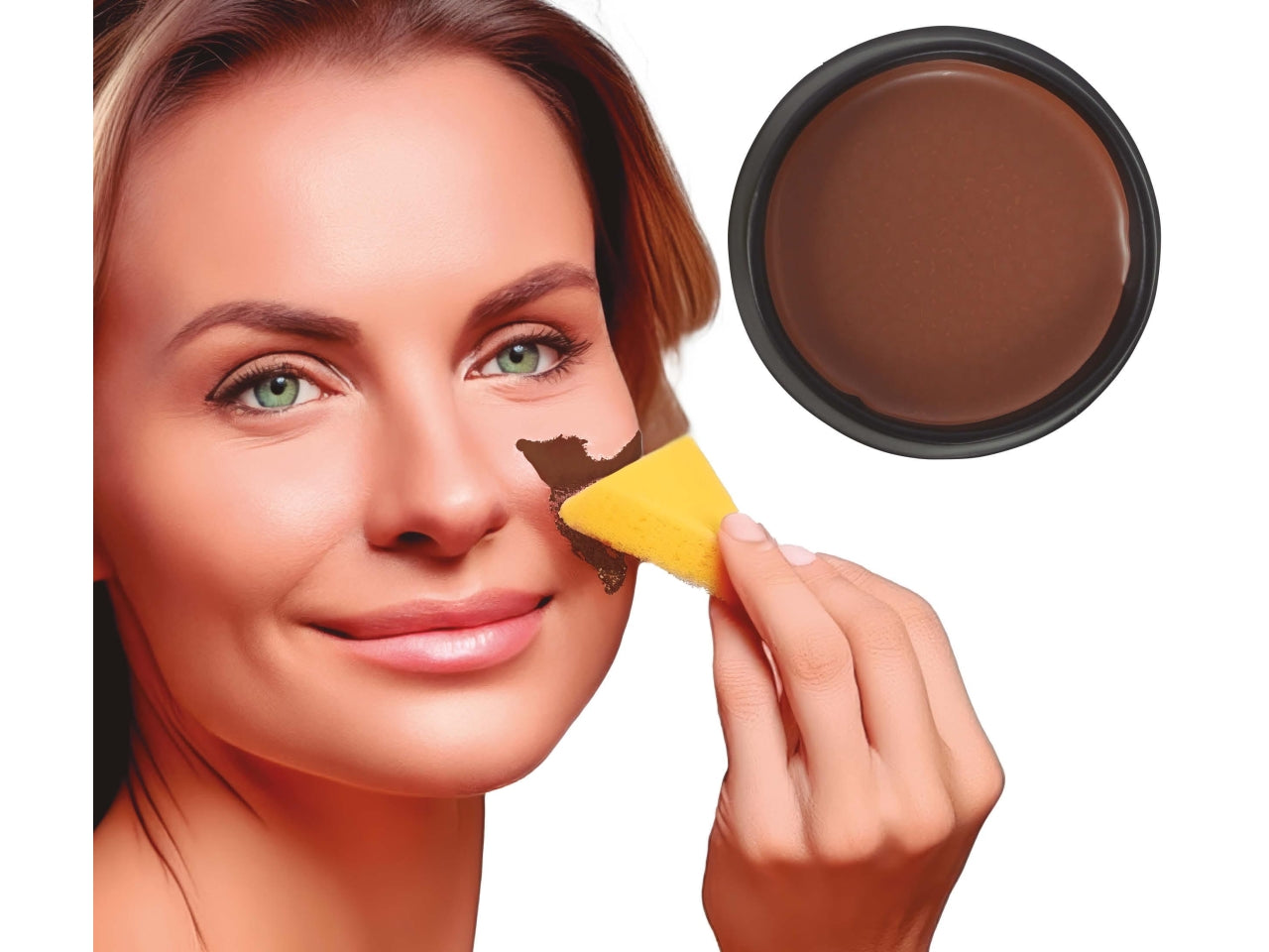 Trucco con spugnetta 9gr marrone