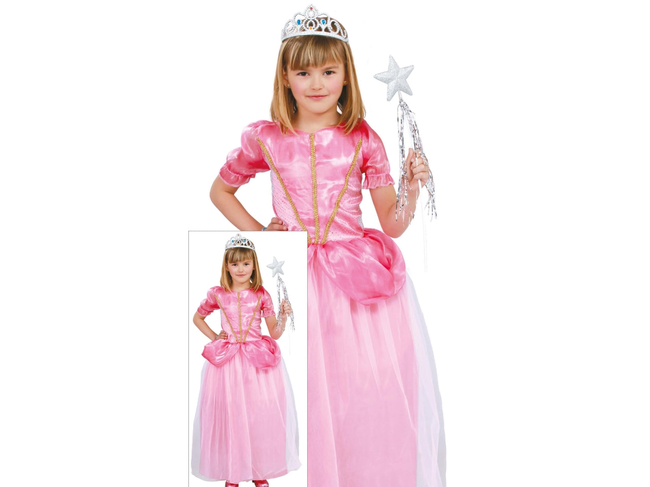 Costume principessa del ballo rosa 10-12 anni