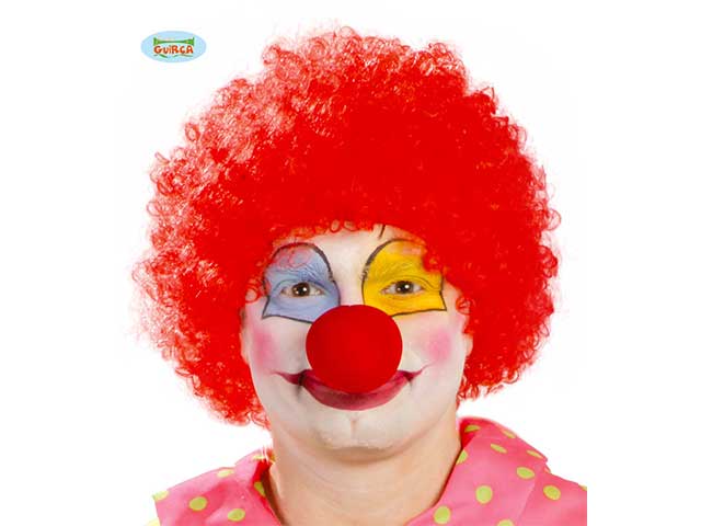 Parrucca riccia rossa