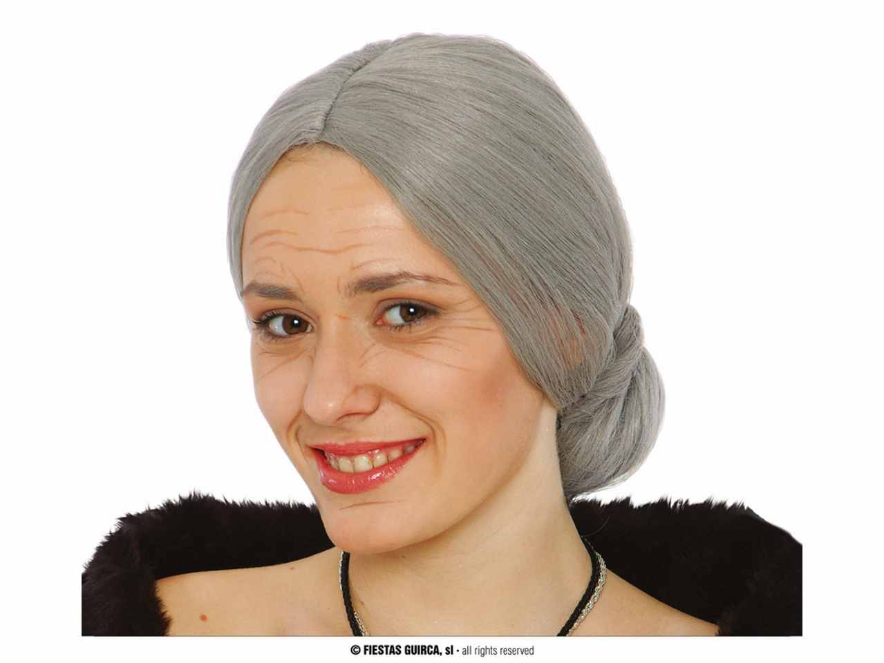 Parrucca vecchietta grigia