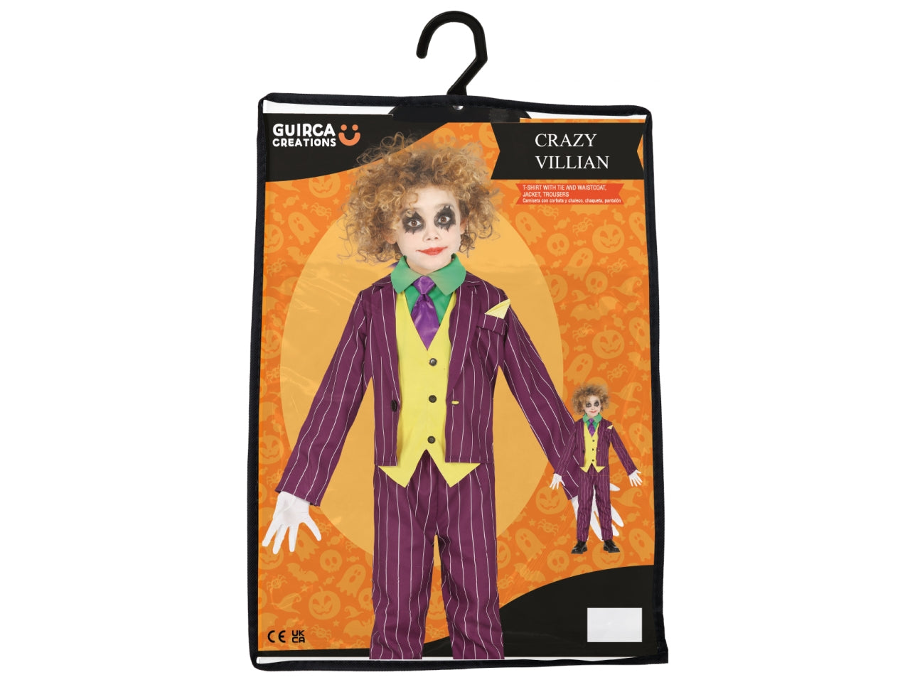 Costume crazy villan 10/12 anni
