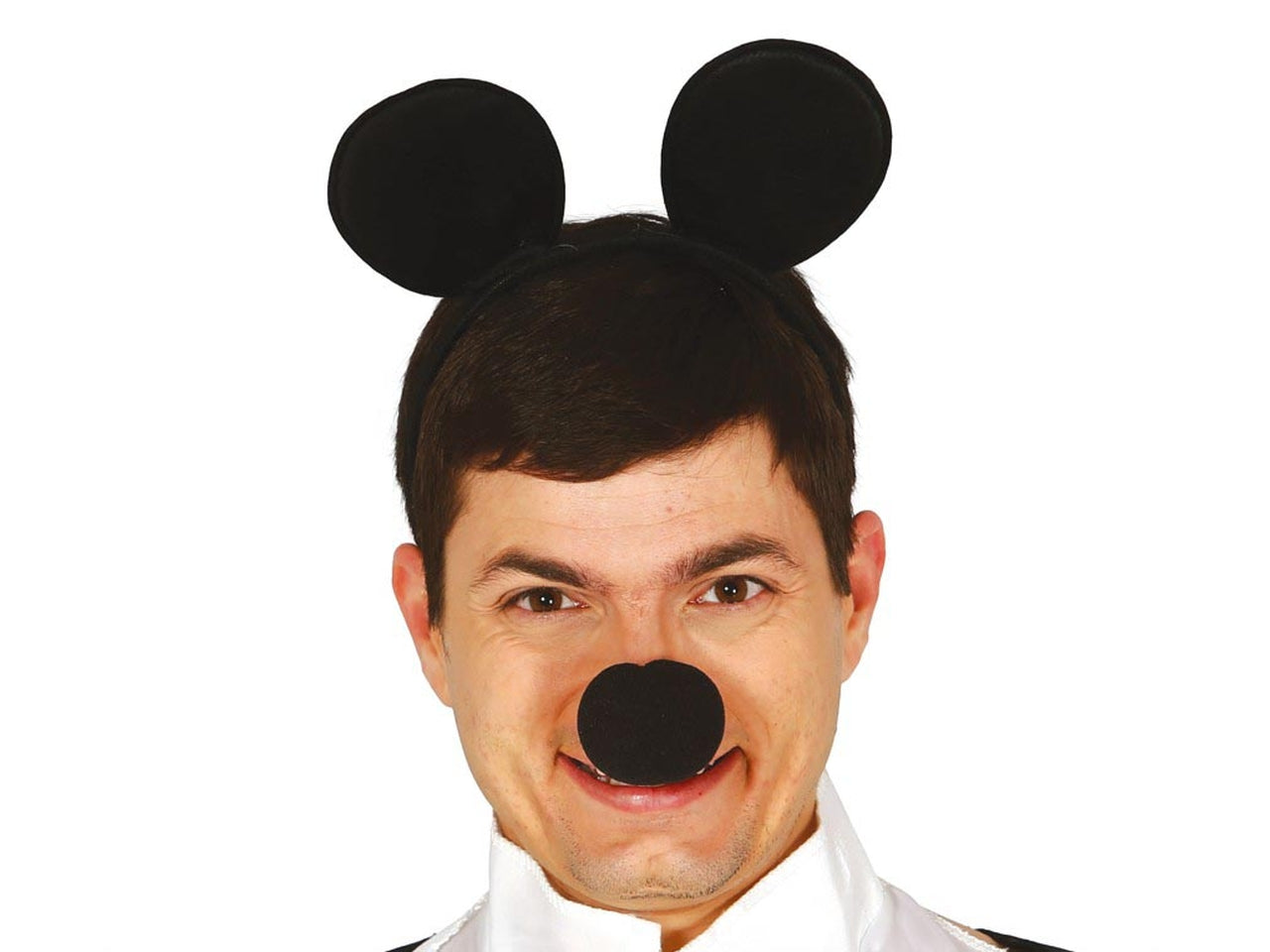 Cerchietto orecchie topino in tessuto