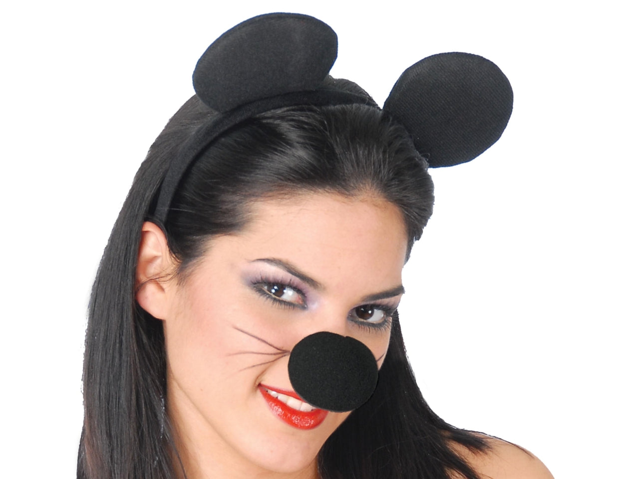 Cerchietto orecchie topino in tessuto