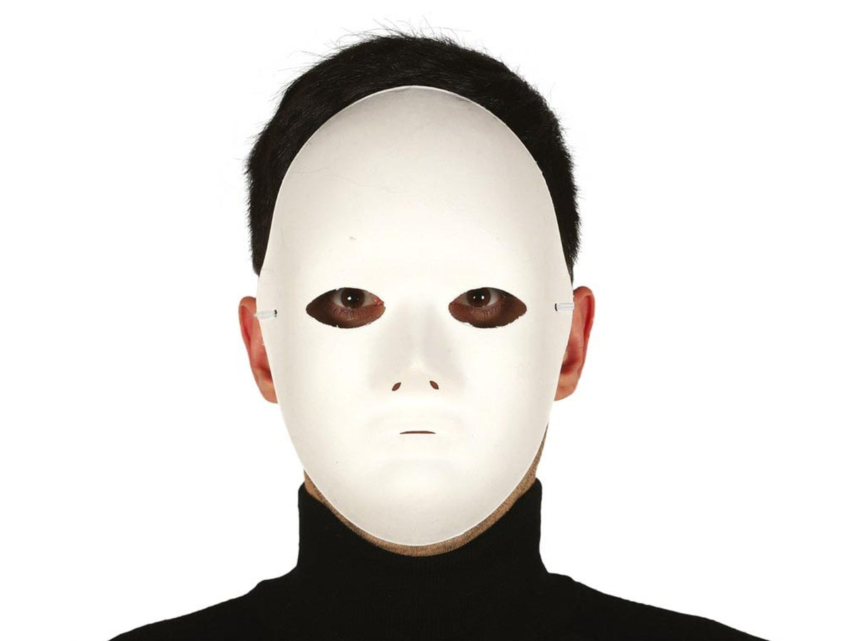 Maschera bianca di cartapesta