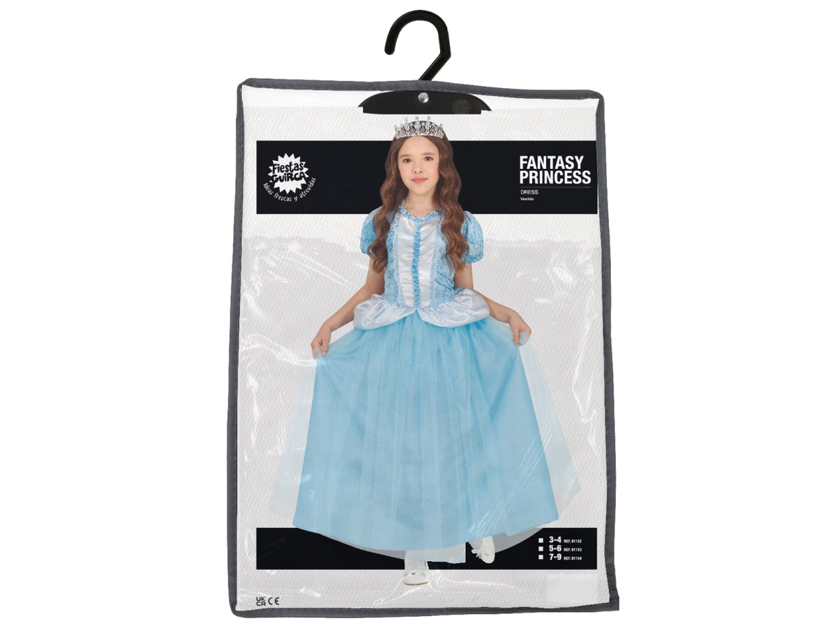 Costume principessa azzurra 5-6 anni