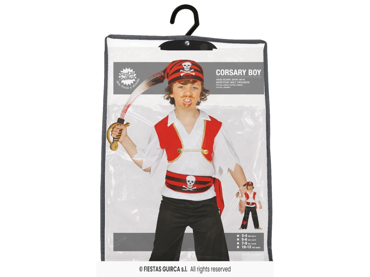 Costume pirata 3-4 anni