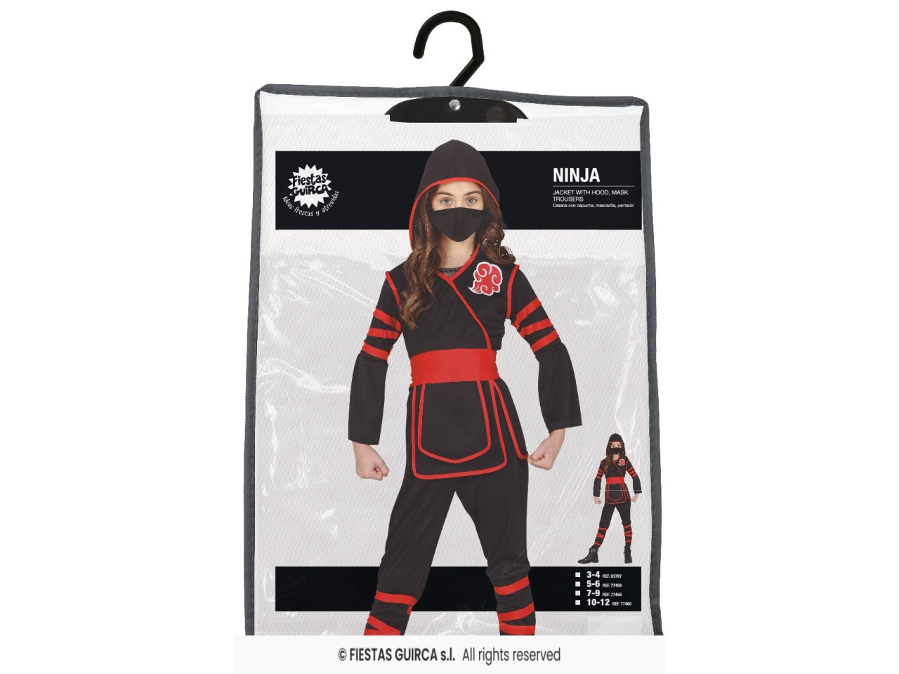 Costume ninja bambino 3-4 anni