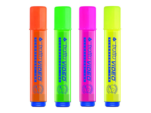 Evidenziatore colori assortiti dimensione tratto 1-5mm 4 pezzi