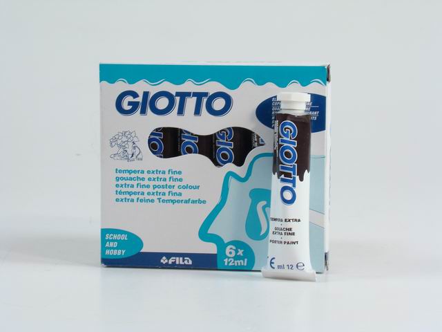 Tempera acrilica Giotto marrone scuro 12 ml