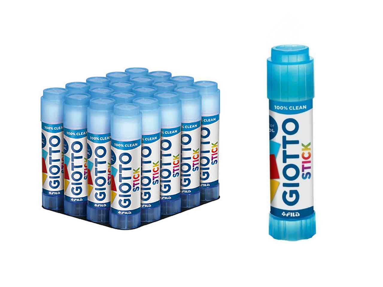 Colla stick 20 pezzi colore bianco 20 gr Giotto