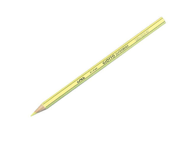 Pastelli supermina esagonale con fusto uguale alla mina giallo limone D 3.8 mm L 18 cm Giotto