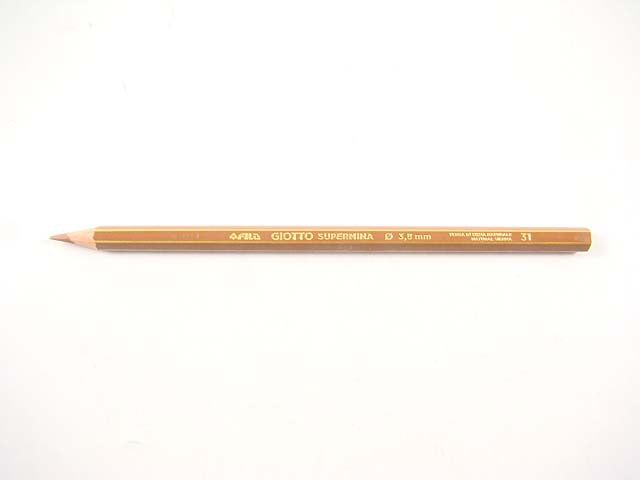 Matite colorate supermina esagonale con fusto uguale alla mina terra di siena D 3.8 mm L 18 cm Giotto