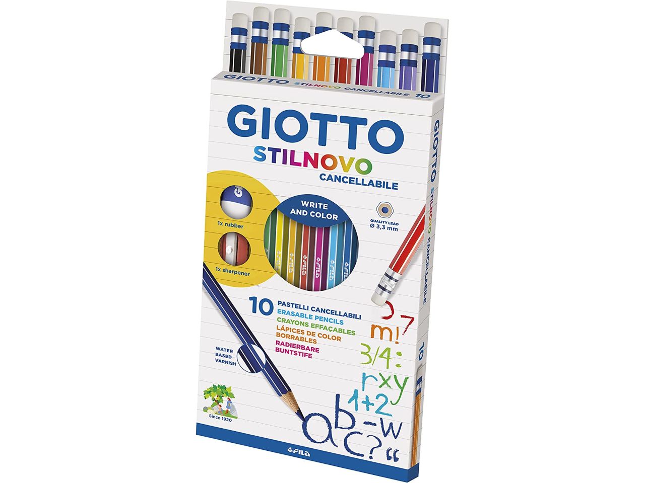 Pastelli stilnovo cancellabili 10pz 256800