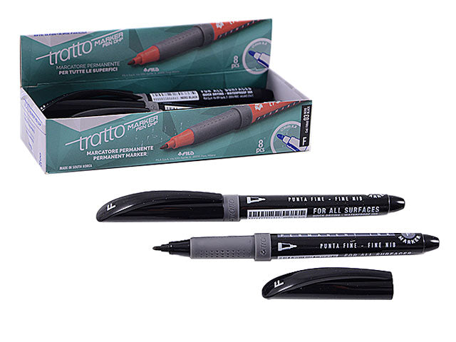 Tratto marker pen ohp f nero 8 pezzi 806803