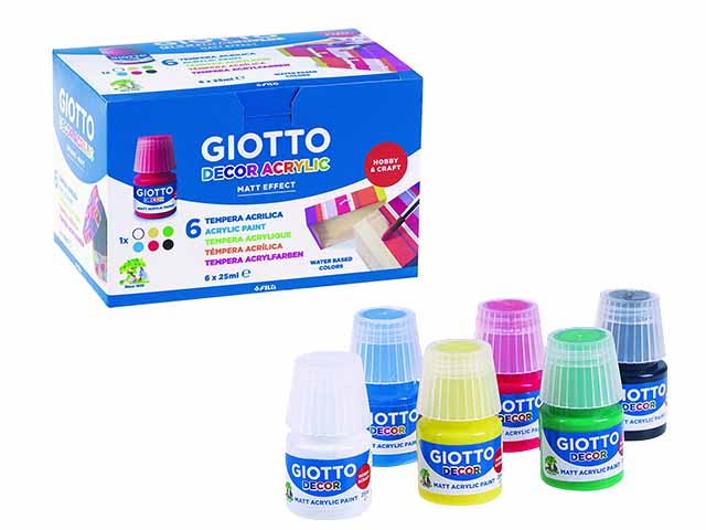 Tempera acrilica Giotto colori assortiti 25 ml