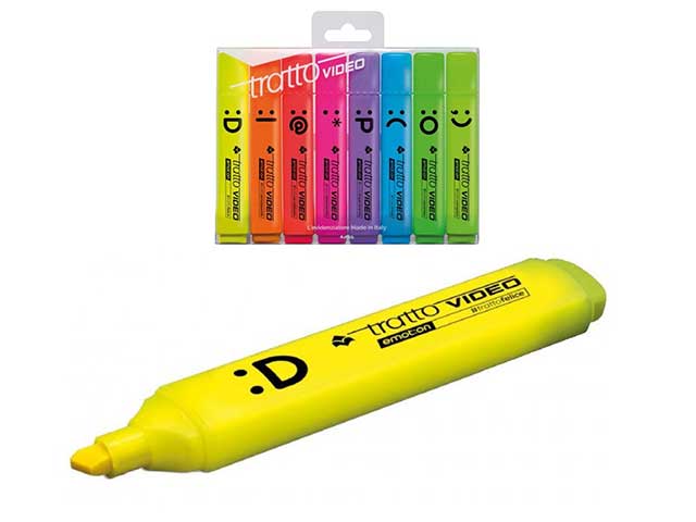 Evidenziatore colori assortiti dimensione tratto 1-5mm 8 pezzi