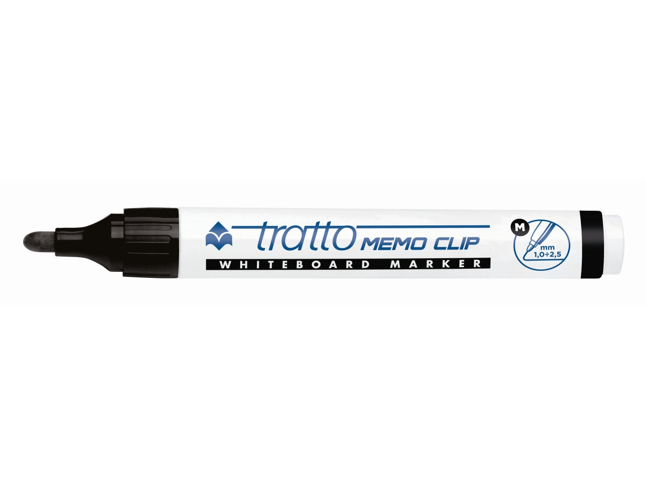 Pennarelli da lavagna bianca Tratto memo clip nero punta tonda 4 mm - Fila