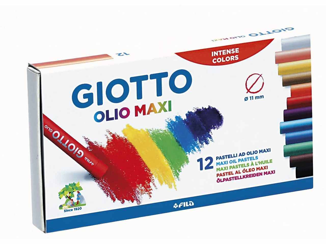 Giotto pastelli ad olio 12 pezzi f293400