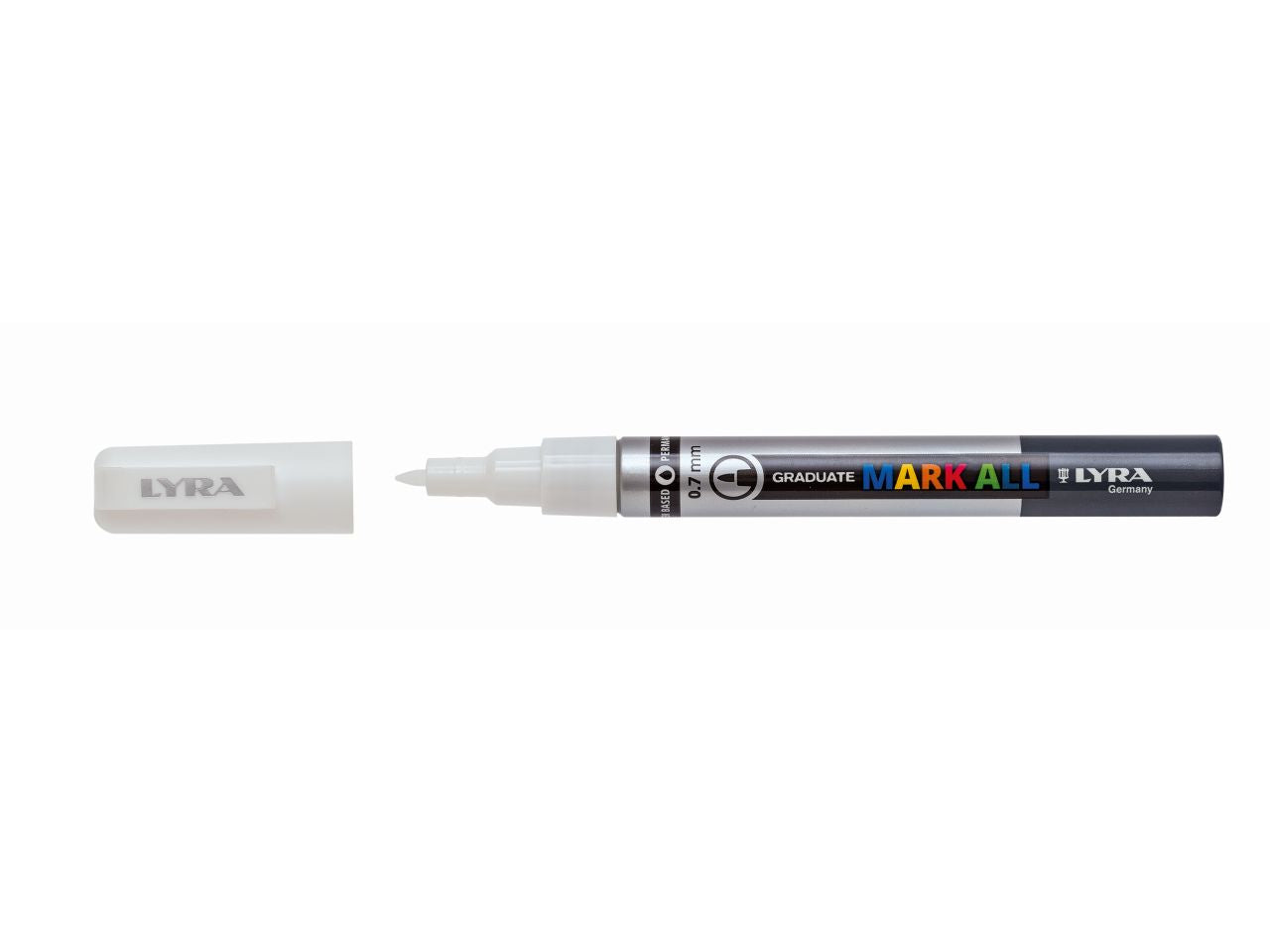 Marcatore lyra graduate mark all misura 0,7mm colore bianco