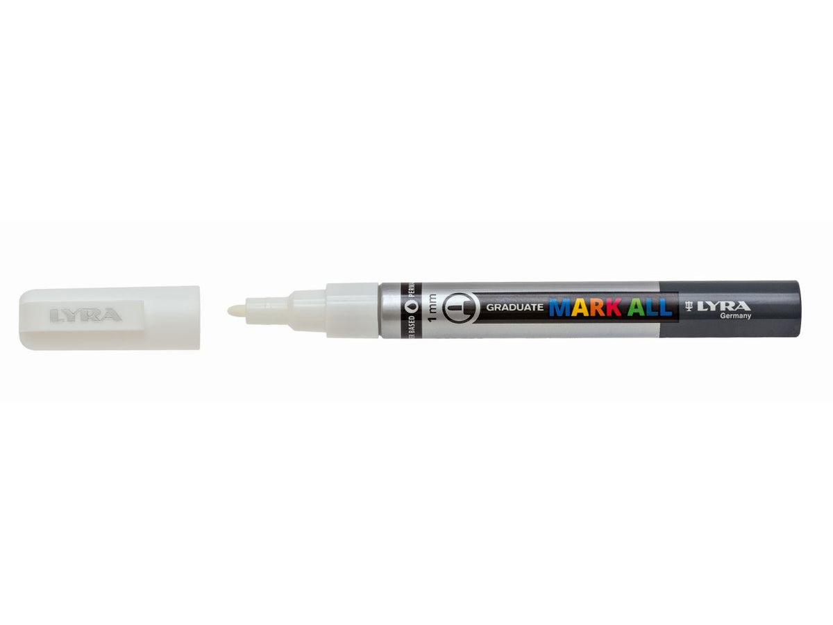 Marcatore lyra graduate mark all misura 1mm colore bianco