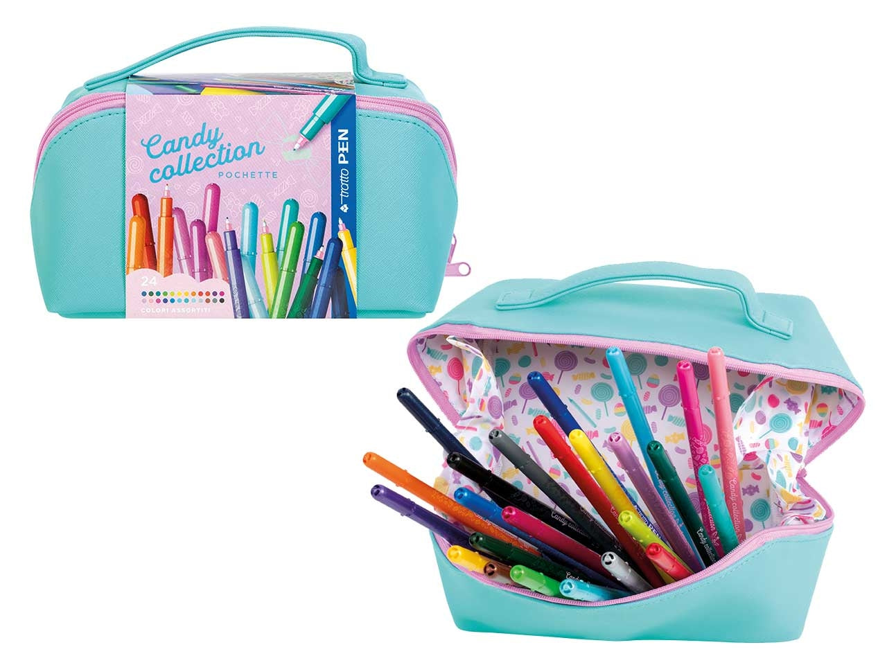 Penna pennarello 24 Tratto Pen colorate con pochette - made in italy - Fila