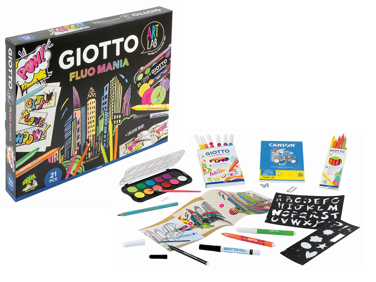 Gioco Creativo Giotto Art Lab Fluo Mania | Fila
