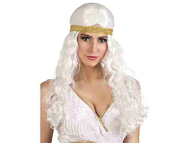 Parrucca dea c/fascia oro 72264