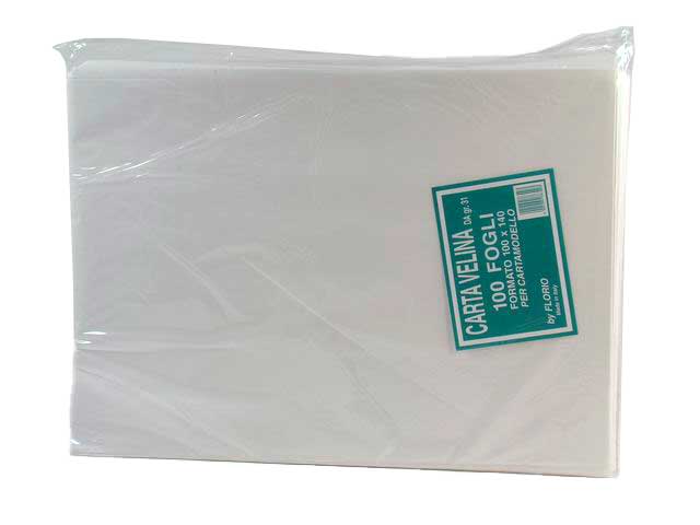 Fogli di carta velina florio bianco 100x140cm 21gr