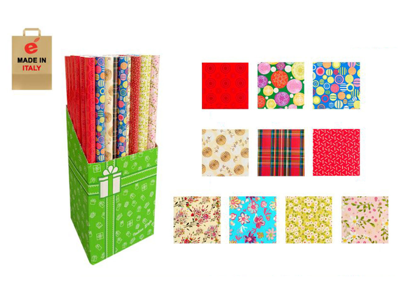 Rotolo di carta regalo 200x70cm fantasia trend