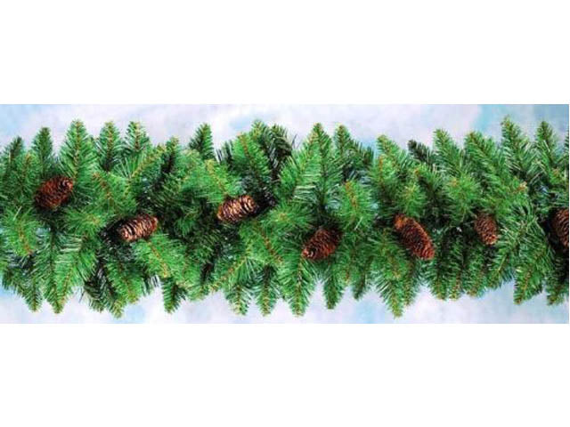 Ghirlanda boa con pigne 270cm 22rami diametro 30cm