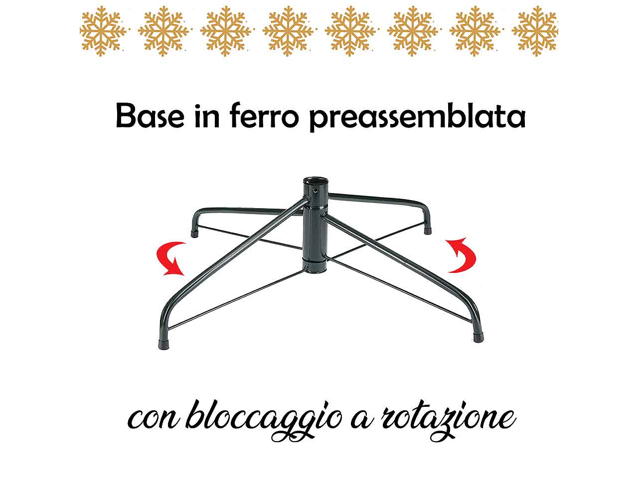 Albero di natale newtiffany 120cm d.78cm 326 rami montaggio a gangio pvc