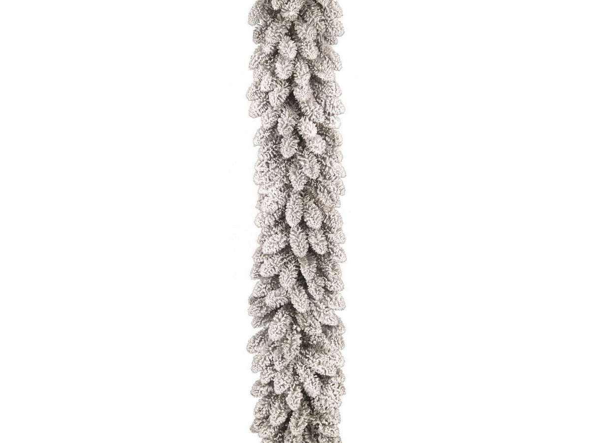Ghirlanda boa innevata 270cm 200rami diametro 25cm