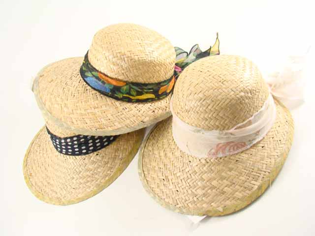 Cappello donna visierone c/nastri assortiti tg 57