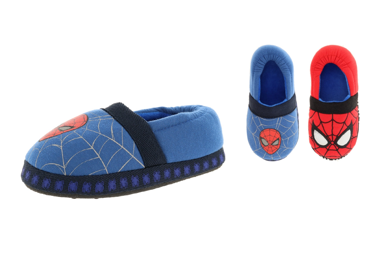 Pantofola baby Aosta I KAU1 di colore blu_rosso taglia28/35 bitaglia